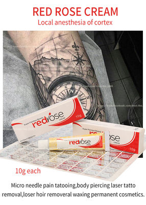 Red Rose Numb Anesthetic Cream 10g แต่งหน้าถาวร Lidocaine Numbing Cream ใช้ 20 นาทีชาสำหรับ 5-6 ชั่วโมง