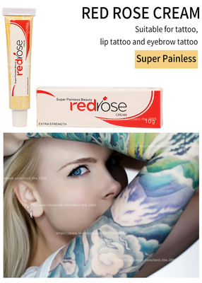 Red Rose Numb Anesthetic Cream 10g แต่งหน้าถาวร Lidocaine Numbing Cream ใช้ 20 นาทีชาสำหรับ 5-6 ชั่วโมง