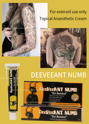 Pain Relief Deeveeant Numb Lidocaine Cream Tattoo Anesthetic Cream Anti Swell 10g Non Oily สีขาวสีชมพู