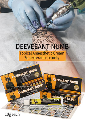 Pain Relief Deeveeant Numb Lidocaine Cream Tattoo Anesthetic Cream Anti Swell 10g Non Oily สีขาวสีชมพู