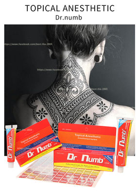 ครีมระงับความรู้สึกไม่มันเยิ้ม Dr Numb 30g ครีม Lidocaine สำหรับการกำจัดขนด้วยเลเซอร์สักคิ้ว