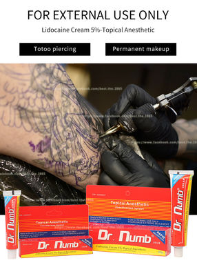ครีมระงับความรู้สึกไม่มันเยิ้ม Dr Numb 30g ครีม Lidocaine สำหรับการกำจัดขนด้วยเลเซอร์สักคิ้ว