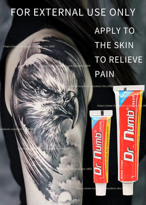 ครีมระงับความรู้สึกไม่มันเยิ้ม Dr Numb 30g ครีม Lidocaine สำหรับการกำจัดขนด้วยเลเซอร์สักคิ้ว