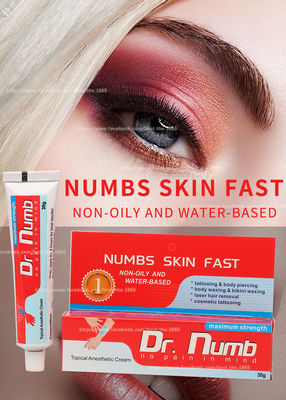 30g Numb Anesthetic Cream / Dr Numb Tattoo Numbing Cream เอฟเฟกต์ยาวนาน 3 ชั่วโมง