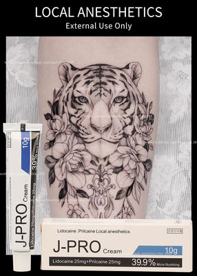 J Pro Tattoo Licocaine numb Cream 10g Stop Pain Anesthetic Cream For Waxing Tattoo แต่งหน้าถาวร