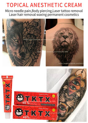 Red TKTX Tattoo Numbing Cream Anesthetic PMU สักคิ้ว Aftercare Cream