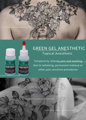 Anesthetic Sustaine Tattoo Numbing Gel Stable สีเขียว Anti Allergy