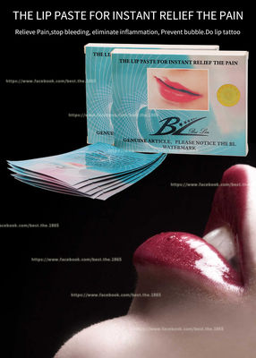 Relief Pain Lip Pad BL แต่งหน้าถาวร Lip Tattoo Paste Stop Bleeding Anti Swell