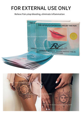 Relief Pain Lip Pad BL แต่งหน้าถาวร Lip Tattoo Paste Stop Bleeding Anti Swell