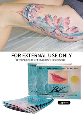 Relief Pain Lip Pad BL แต่งหน้าถาวร Lip Tattoo Paste Stop Bleeding Anti Swell