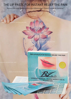 Relief Pain Lip Pad BL แต่งหน้าถาวร Lip Tattoo Paste Stop Bleeding Anti Swell