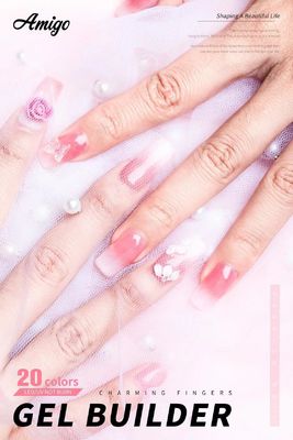 56ml UV Nail Builder Gel No.5 ไม่มีกลิ่น HQ ฟรีเคลือบแข็ง 20 สี