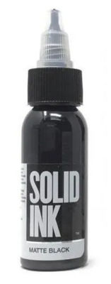 Matte Black Solid Ink หมึกสักสีเร็วขึ้น 30ML 60ML สำหรับการแต่งหน้าถาวร