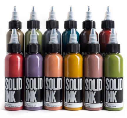 60ML 120ML Solid Ink หมึกสัก Micro Pigment สีน้ำตาลอ่อน