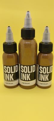 60ML 120ML Solid Tattoo Ink ไมโครรงควัตถุสีน้ำตาลอ่อน Tattoo Ink