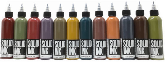 60ML 120ML Solid Ink หมึกสัก Micro Pigment สีน้ำตาลอ่อน