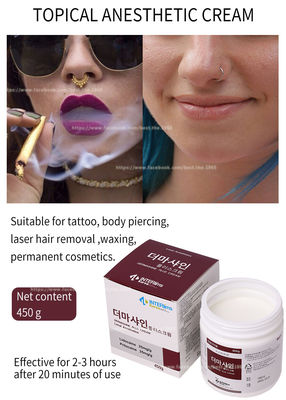 ครีมทาเฉพาะที่ 450G / ครีมทำให้มึนงงสำหรับแต่งหน้าถาวร Microneedling สักใบหน้า
