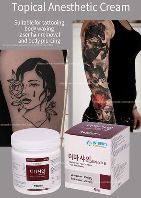 ครีมทาเฉพาะที่ 450G / ครีมทำให้มึนงงสำหรับแต่งหน้าถาวร Microneedling สักใบหน้า