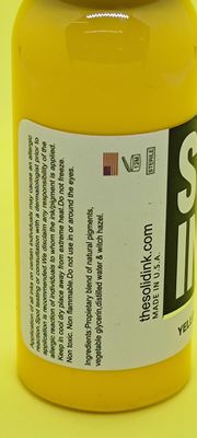 120ML 260ML หมึกสักสีเหลืองสดใสปลอดสารพิษรอยสักอินทรีย์