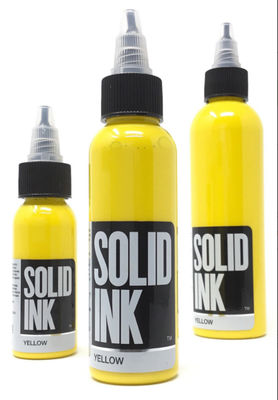 120ML 260ML หมึกสักสีเหลืองสดใสปลอดสารพิษรอยสักอินทรีย์