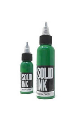 30ML 60ML Airbrush Solid Ink Tattoo Ink วัสดุจากพืชบริสุทธิ์สีเขียวปานกลาง