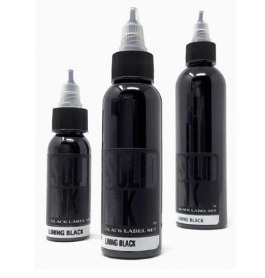 Lining Black Body Solid Ink Tattoo Ink เม็ดสีบริสุทธิ์ชั่วคราว 120ML 260ML