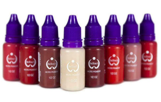 Biotouch Micro Pigment เม็ดสีสีแดงแต่งหน้าถาวร Microblading อุปกรณ์คิ้วแรเงา MicrGel polishgmentation